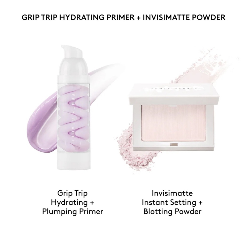 Fenty Beauty Grip Trip ( 1fl oz) Hydrating Primer and Invisimatte Powder 0.3 oz